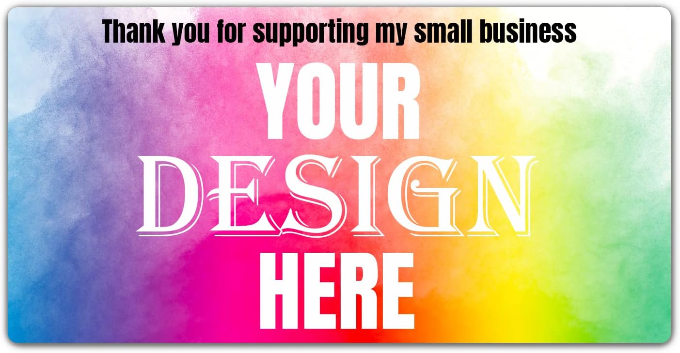 100-500 Custom Stickers Personalized Labels, Customized Stickers with Any Image Logo and Text. Custom Stickers for Business LogoThank You Labels,etc. (Rectangle,3X1 Inch)