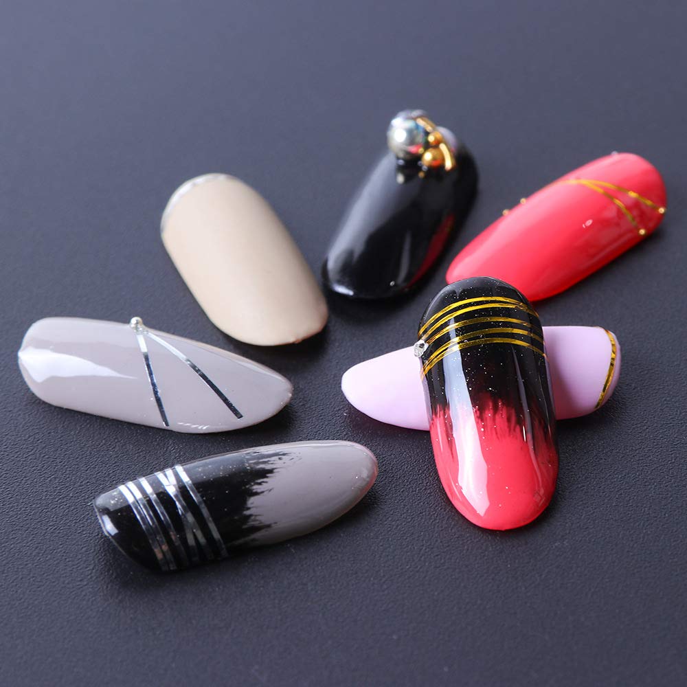 Artdone Nail Striping Tape Lines Kit With Nail Art Pens Dotting Tools And Liner Brushes For Gel Polish Small Detail Drawing Desi