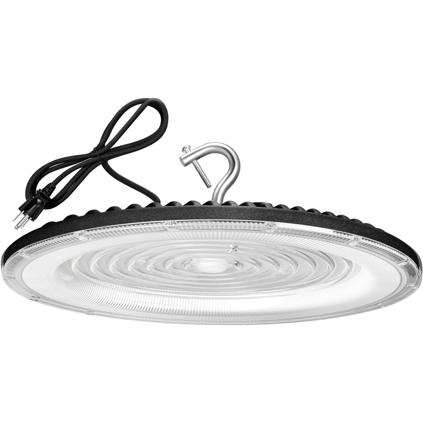 Yanycn 500W Ufo Led High Bay Light Fixture 120V 5000K Daylight Commercial Shop Bay Lighting 75000Lm [2200W Mh/Hps Equiv.] Us Plug Area Lighting For Warehouse/Barn/Gym/Factory/Workshop