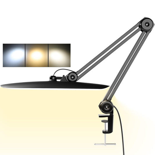 Gelpal 3000 Lumens Adjustable Led Desk Lamp & Task Lamp - Bright  Dimmable Lighting For Office  Crafts  Nails &Salon Hobbies With Clamp (Cct  Black)