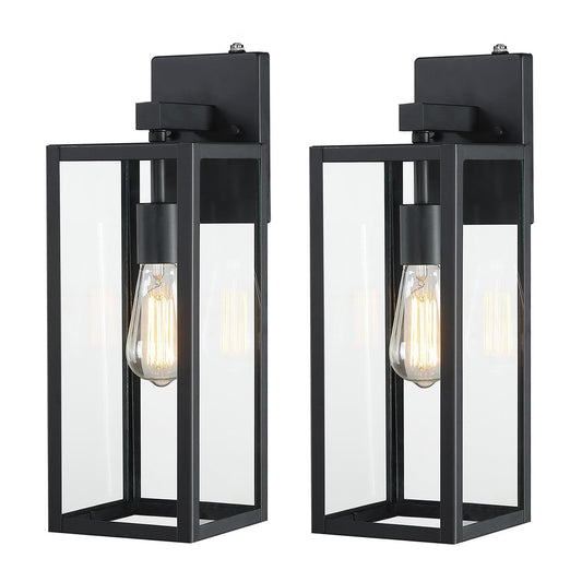 Faymart Lighting 18 Inch Outdoor Wall Light Dusk To Dawn 2 Pack Outdoor Lanterns For Porch Large Outdoor Sconce Lights With Sensor Photocell Wall Lantern For Porch Patio Garage