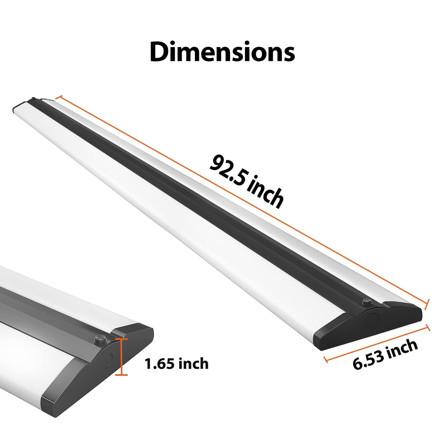 Faithsail 8Ft Led Shop Light  110W Led Wraparound Ultra Slim Strip Lights  12600 Lumens  5000K Garage Lighting  8 Foot Led Strip Light For Office  Workshop  Fluorescent Version Replacement  2 Pack