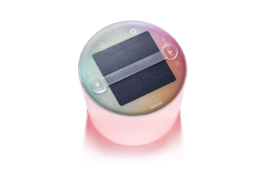 MPOWERD Luci Color Essence Solar Lantern, 8 Pastel Colors, 15 Lumens, 5in D x 4.25in H, Matte Finish, Rechargeable, Waterproof