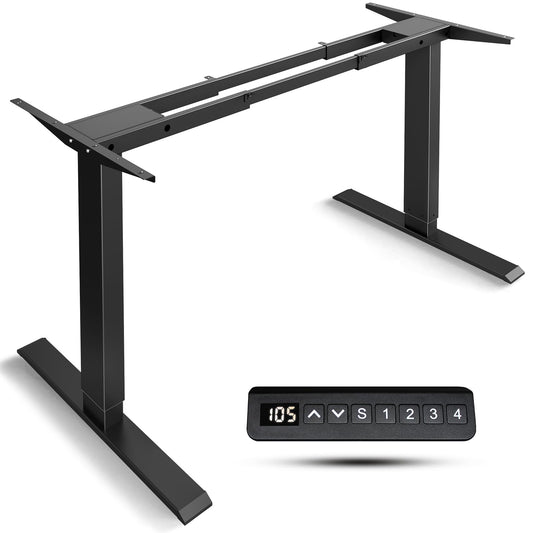ESpefy Dual Motor Standing Desk Frame- Height Adjustable Electric Desk Legs, Heavy Duty Sit to Stand Up Desk Base, 4 Memory Settings Controller for Adjustable DIY Desktop, Over 300 lbs Load Capacity