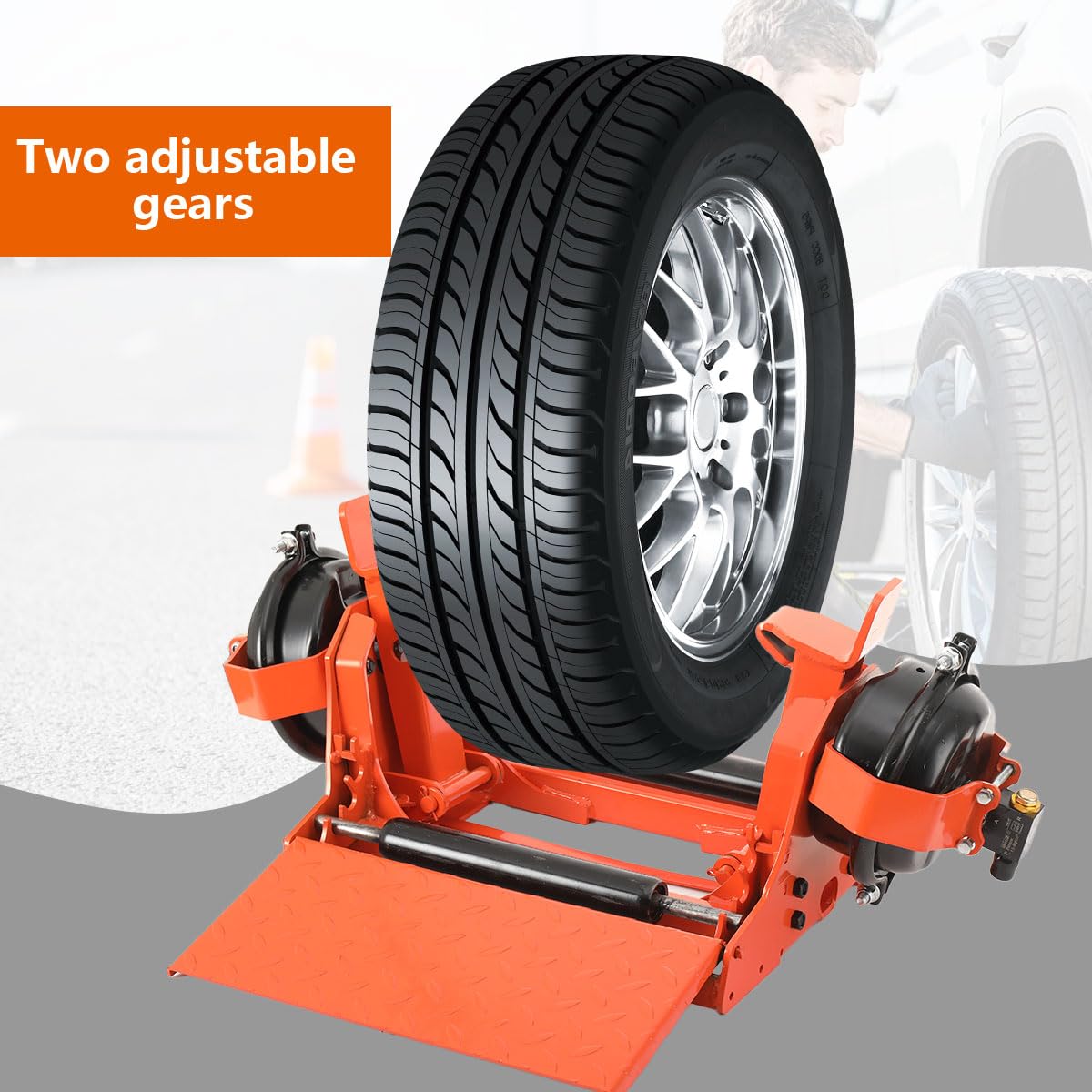 ECUTEE Heavy Duty Dismounting Tire Changer Manual Portable Semi Automatic Pneumatic Truck Tire Changer for Tire Size 10R22.5 11R22.5 12R22.5 13R22.5 295R22.5 315R22.5