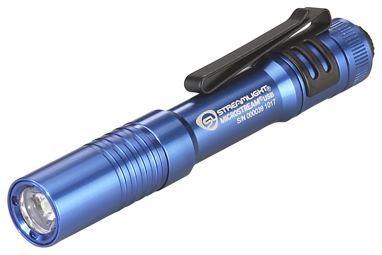 Streamlight MicroStream Flashlight, 250-Lumen, USB Rechargeable, Aluminum, Blue, Model 66603