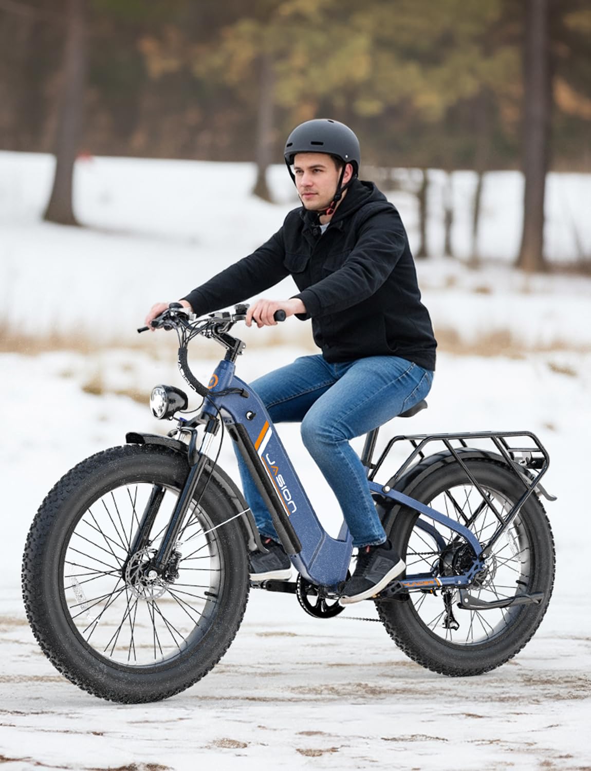 Jasion Thunder Electric Bike for Adults,1800W Peak,26''x 4''Fat Tire E Bikes,80 Miles with 864Wh Removable Battery Ebike, 30+MPH Max Speed Bicycles,Hydraulic Brakes,Front Suspension