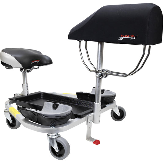 Racatac Kneeling/Sitting Creeper, 3 Inch Casters, Chest Support, Knee Pads, Made in The USA, 01RAC3CS