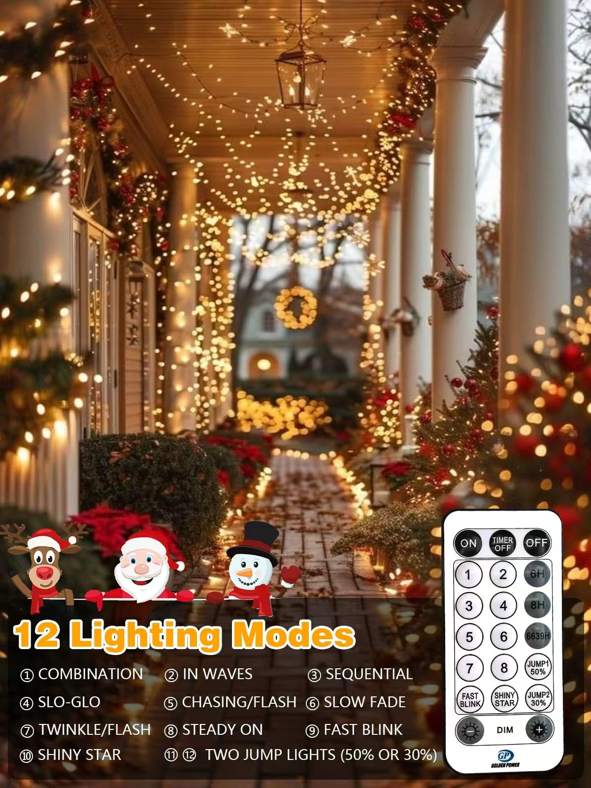 Voice Controlled Christmas Lights With Remote  165 Ft 500 Led String Lights Indoor Outdoor With 12 Modes 3 Timers  Dimmable Twinkle Light Plug In Waterproof For Xmas Tree Party Decor  Warm White