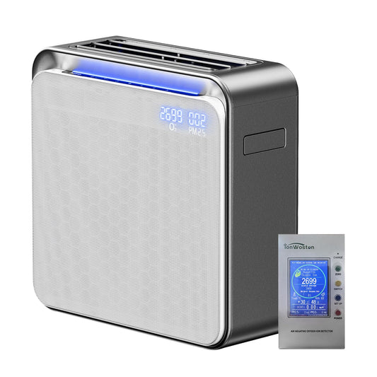 BURTRAN HEPA Air Purifier for Home Bedroom Large Room up to 1,360 ft², Nano-Oxy HEPA14, with air quality display, 5-stage PM2.5 and TVOC filtration, eliminates 99.995% micro pollutants, Wi-Fi, 120V AC