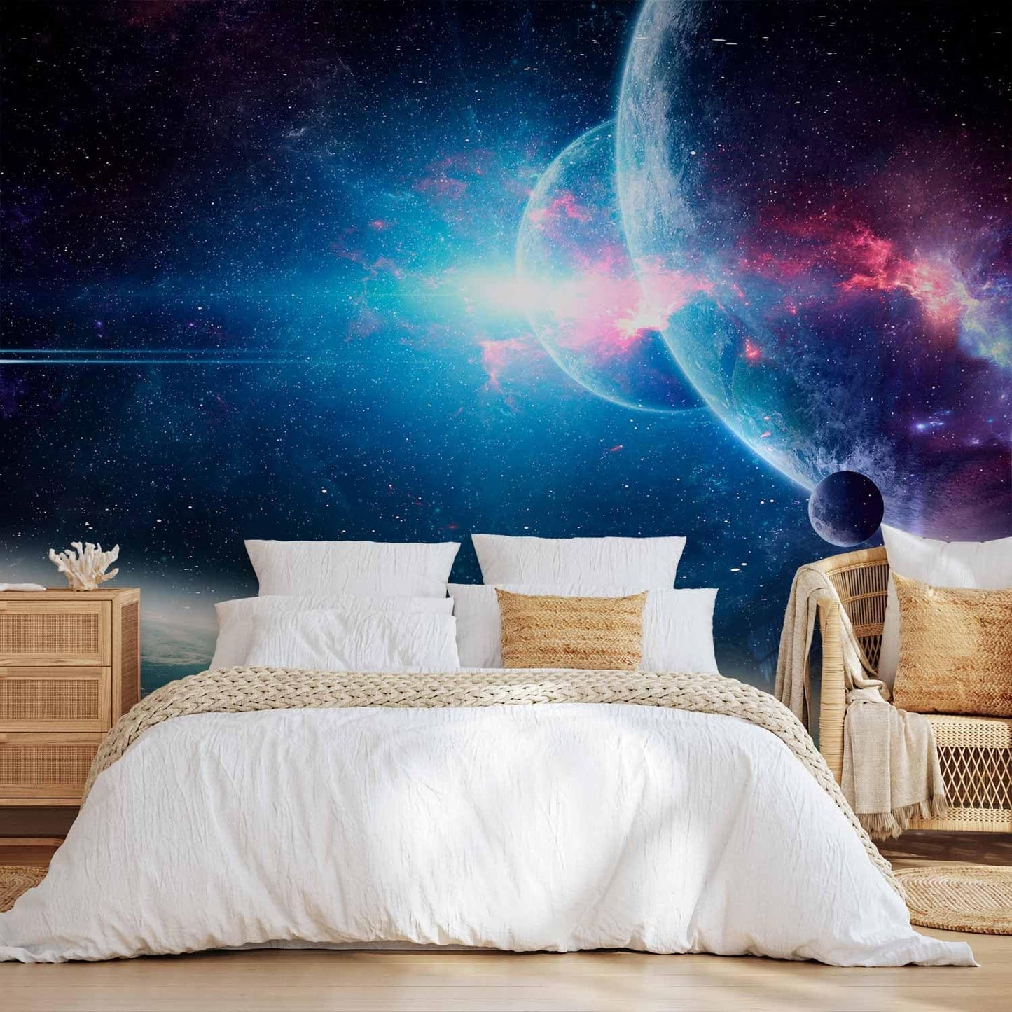 artgeist Wall Mural Cosmos 193x138 in - XXL Peel and Stick Self-Adhesive Wallpaper Removable Large Sticker Foil Wall Decor Print Stars Solar System Universe Space b-C-10047-a-a
