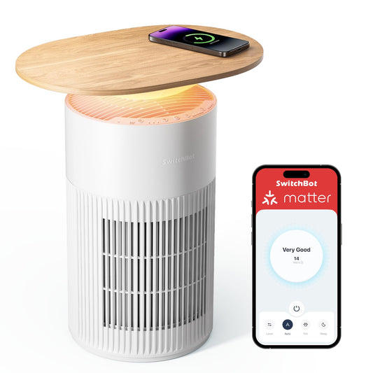 SwitchBot Air Purifier for Home Large Room up to 3620 ft², Pet Mode, Support Matter, 21dB, Washable Pre-filter, Aromatherapy, Works with Alexa, Google Home, Apple Home, Ideal for Odor, Dust & Pet Hair
