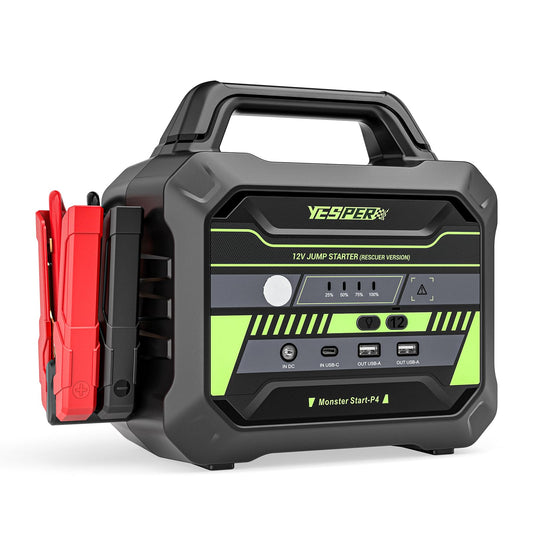 YESPER 78,000mAh Heavy Duty Jump Starters - 6000A Car Jump Starter Pack for All 12V Diesel & Gas (Trucks, SUVs, RVs, etc.) SuperSafe Jump Box, Powerful Force Start Jumper Pack (-40°F to 140°F)