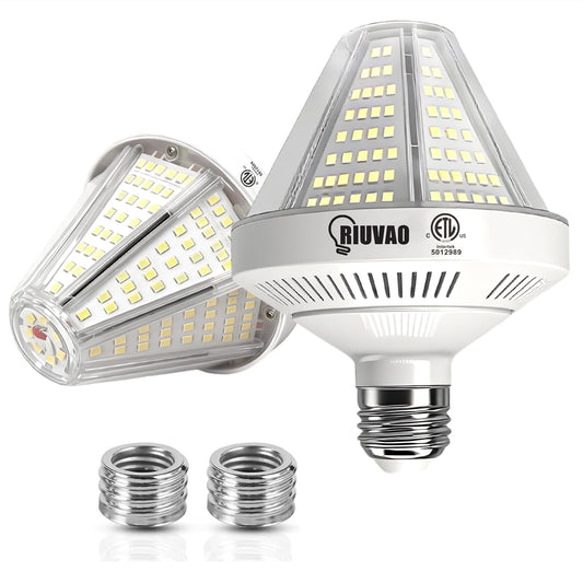 700W Equivalent Led Corn Light Bulb  10500 Lumen E26/E39 Light Bulbs 70W 5000K Daylight White  Ind.-Grade 2-Pack Large Area Lighting For Indoor/Outdoor Garage  Warehouse  Yard  Commercial Spaces