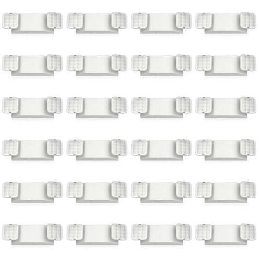 Freelicht 24 Pack Led Emergency Lights For Business  With Battery Backup  Two Head Adjustable Led Emergency Square Lighting  Ul 924 Certified