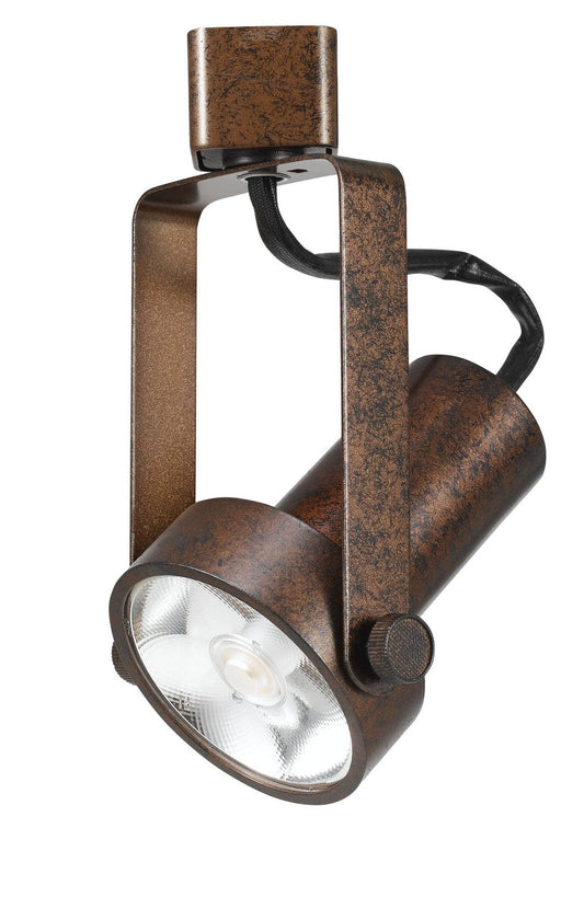 Cal AC 12W Dimmable Integrated LED Track Fixture, 3300K, 770 Lumen, Metal, Rust, Model HT-121-RU, Size 4.25 x