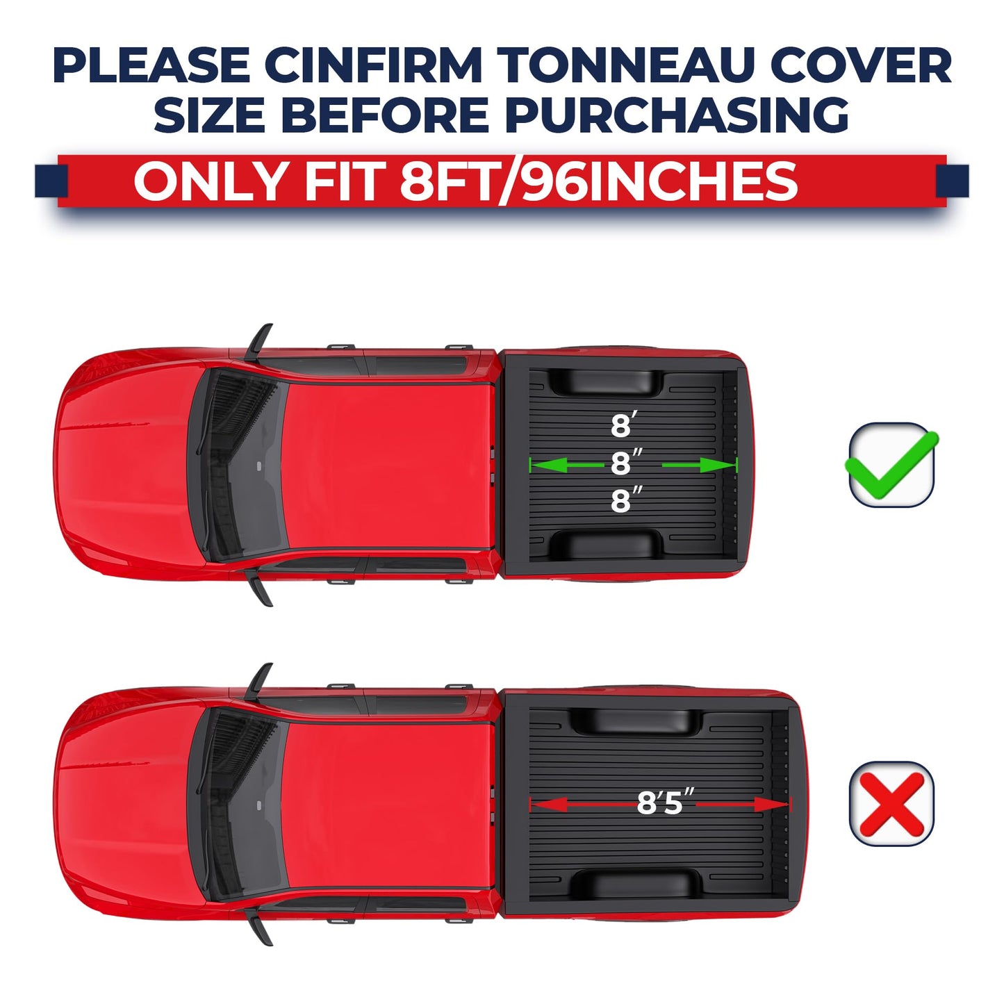 MOSTPLUS Roll-Up Soft Vinyl Truck Bed Tonneau Cover Compatible with 2007-2013 Toyota Tundra Fleetside w/Deckrail System 8 FT 97.6 inch On Top