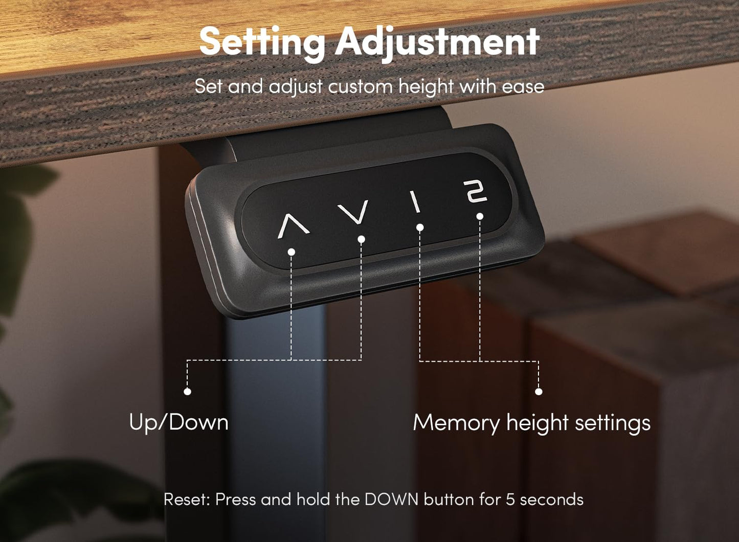 FEZIBO 40 x 24 Inch Height Adjustable Electric Standing Desk with Double Drawer, Stand Up Desk with Storage Shelf, Sit Stand Desk, Rustic Brown