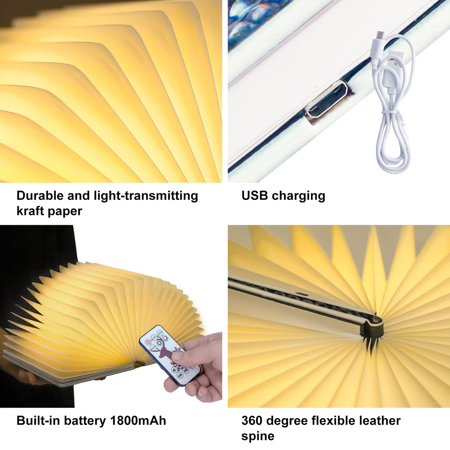 QXMGCBOK Portable Night Light with White Noise Machine, 3D Dragon Book Lamp, Multicolor, Model YTBTAF23e