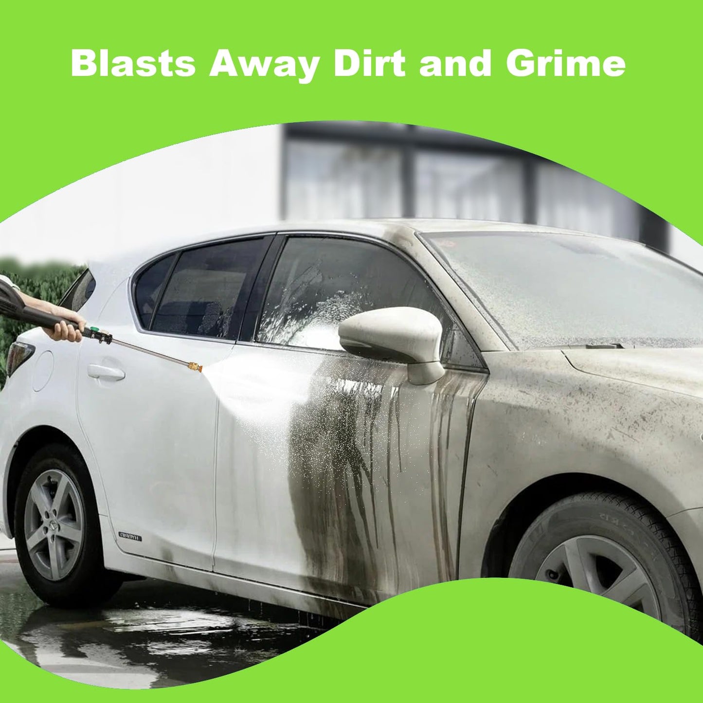 Electric Pressure Washer 5000 PSI 2.8 GPM High Power Washer with 4 Pressure Nozzle and Foam Cannon, powerwashers for Home, Car Washing, Fence Cleaning, Patio, Green