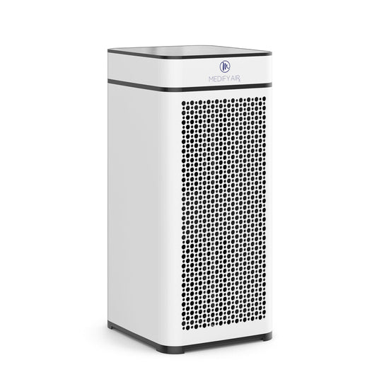 Medify MA-40 UV Light Air Purifier with True HEPA H14 Filter | 1,793 ft² Coverage in 1hr for Wildfires Smoke, Odors, Pollen, Pets | Removal to 0.1 Microns | White, 1-Pack