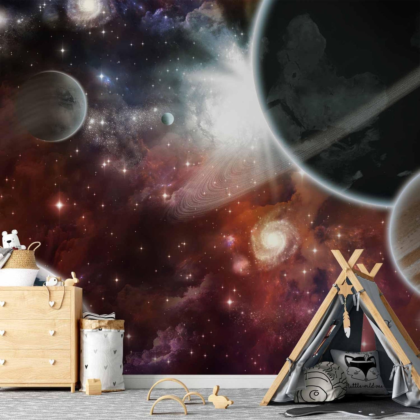 artgeist Wall Mural Cosmos Galaxy 135x101 in - Peel and Stick Self-Adhesive Wallpaper Removable Large Sticker Foil Wall Decor Print Picture Image Design 10110905-32