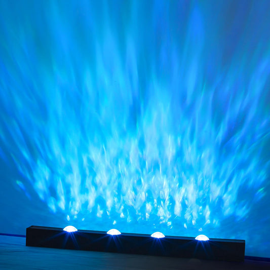 Caupel Rgbw Led Ocean Wave Projection Light  28W Enhanced & Completely Silent  Cool Ambient & Romantic Color Changing Lighting For Bedroom  Gaming Room  Home  Bar  Living Room Decor
