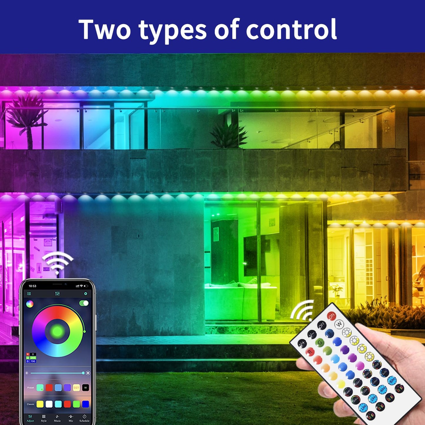 Yocrostar Permanent Outdoor Lights 200Ft Smart Outside Rgb Led Christmas Light  App Control Remote Ip67 Waterproof Eternity Eaves Lighting For Halloween House Patio Decor  Garden Decor  Decorations