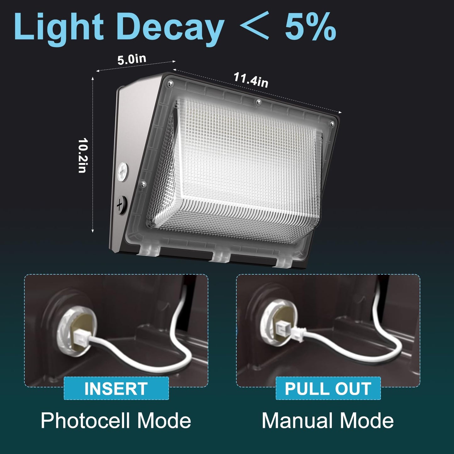 Lightdot 2Pack 250W Led Wall Pack Lights  100-277V Dusk To Dawn Photocell | 37500Lm(150Lm/W) 5000K Ip65 Outdoor Exterior Lighting Fixture  Energy Saving  Etl | 5-Yrs Warranty(Height:20~40Ft)