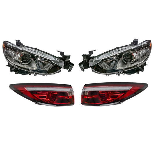 Trq Lighting Kit Ma2518160 Ma2519160 Ma2804127 Ma2805127 Compatible With 2018-2020 Mazda 6