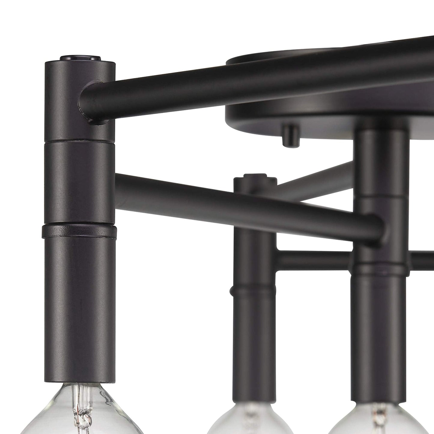Globe Electric Tempo 5-Light Track Lighting, Matte Black, Model 59969, Metal Construction