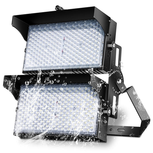 Tomourd 900W Led Stadium Lights  Ip66 High Power Outdoor Sport Court Arena Light Pro-Grade High Mast Lighting With Dimmable 10Kv Surge Protection Commercial And Industry For Large Area Lighting
