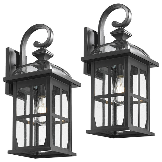 Darkaway 2Pcs Large Outdoor Wall Light  22Inch Exterior Light Fixture With Seeded Glass  Aluminum Outside Lights Sconces Exterior Lighting For House Porch Patio Doorway