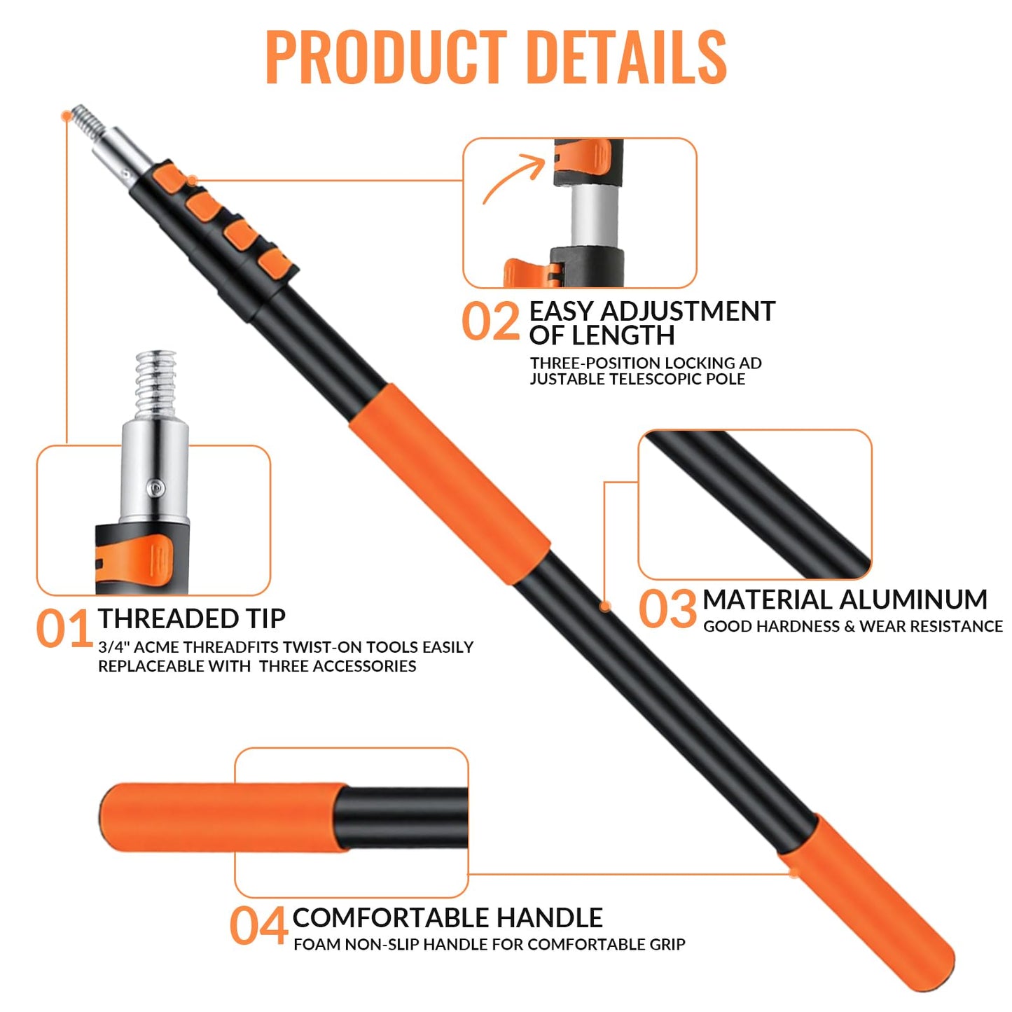 Light Bulb Changer For High Ceilings With 26Ft Reach  Telescopic Extension Pole For High Ceilings And Recessed Lights (5-20Ft) With Baskets  Suction Cup And Duster With Extension Pole