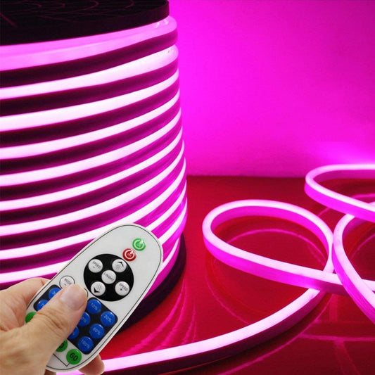 IEKOV LED Neon Light - Dimmable Waterproof 2835 SMD Strip, 40m (131.2ft), Pink, Model: NEON LIGHT-P-40M