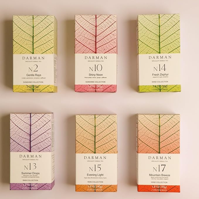 Armenian Herbal Tea No. 2 – Gentle Rays | Soothing Loose Leaf Blend with Linden, Dried Persimmon, Cinnamon & Safflower | 1.95 oz Wellness Tea Gift Box | Calming Mountain Herbs for Relaxation & Balance
