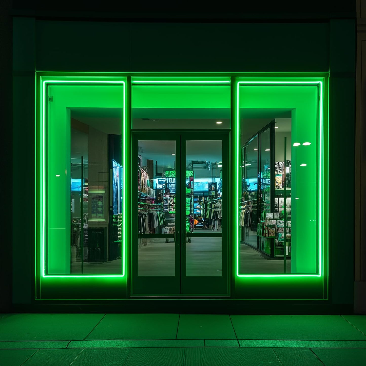 Gzbtech Flexible Led Neon Rope Lights 16.4Ft Ac 110-120V Waterproof Strip Light  120 Leds/M Cuttable Connectable Neon Lighting For Indoor Outdoor Home Decor/Commercial Building Use-Green 5M