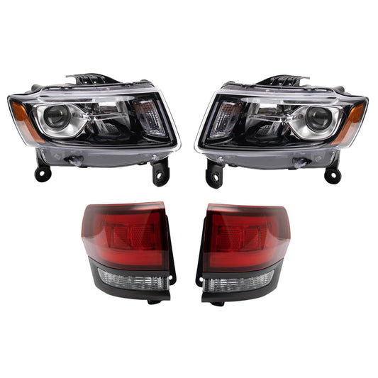 Trq Lighting Kit Ch2502308 Ch2503308 Ch2804120 Ch2805120 Compatible With 2014-2016 Jeep Grand Cherokee
