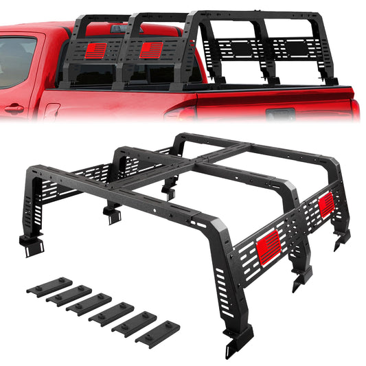LONGSUN 22.5" High Truck Rack for Full-Size Trucks Without Bed Rails Overland Bed Rack for 2002-2025 Dodge Ram 1500, 2014-2025 Chevy Silverado 1500, 2007-2013 Tundra