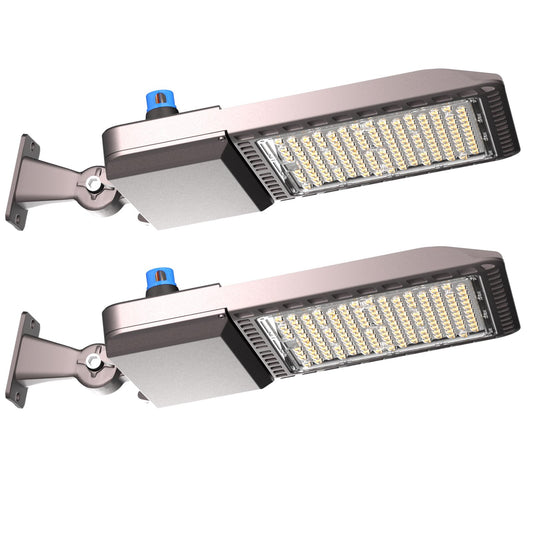 2Pack 480W(486X1W Led) Led Parking Lot Lights 72000Lm (150Lm/W) 5000K Etl Listed Led Parking Lot Lighting With Smart Photocell & Arm Mount (Coverage: 66~130Ft At Height:30~60Ft) 7Yrs Warranty