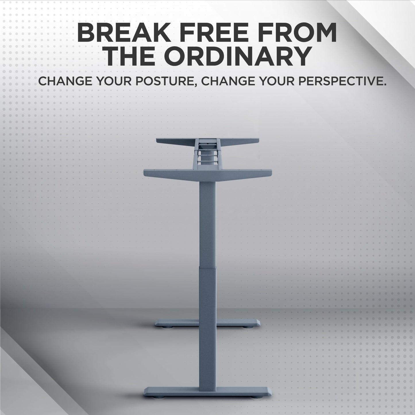 Uncaged Ergonomics Rise Up Dual Motor Electric Standing Desk, Adjustable Height 60x30 Large Sit-Stand Computer Desk for Home Office