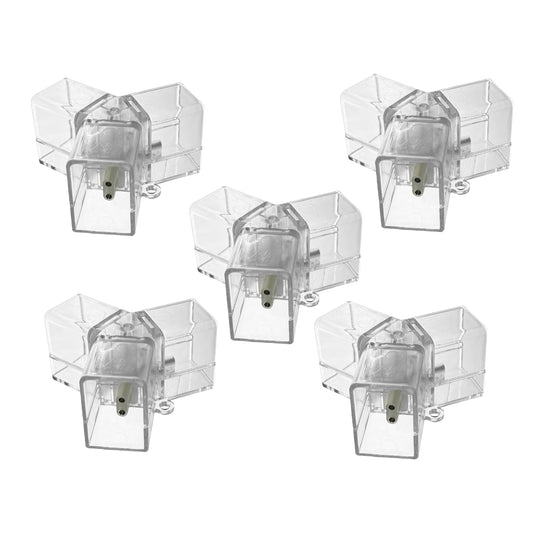 Cezelux 5 Pack Hexagon Garage Light Connectors 120 Y-Connector 2 Pin 3 Way Led Garage Light Copper Pin Diy Hexagon Accessories Replacement/Spare For Honeycomb Lighting Systems(5 Pack Y Connector)