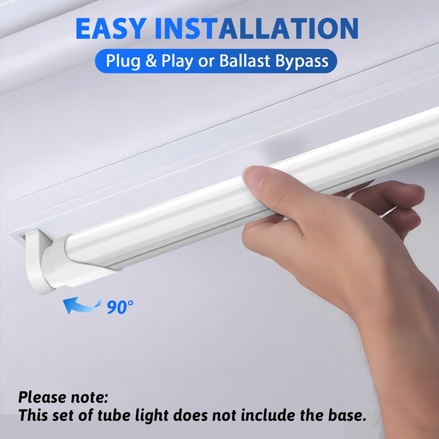 Cnsunway 4Ft T8 Led Tube Lights - 18W 2400Lm 6000K  Type A+B Ballast Bypass  Single/Double-Ended Power For T8/T10/T12 Fluorescent Replacement  Plug & Play Garage/Warehouse Lighting  Frosted (25 Pack)