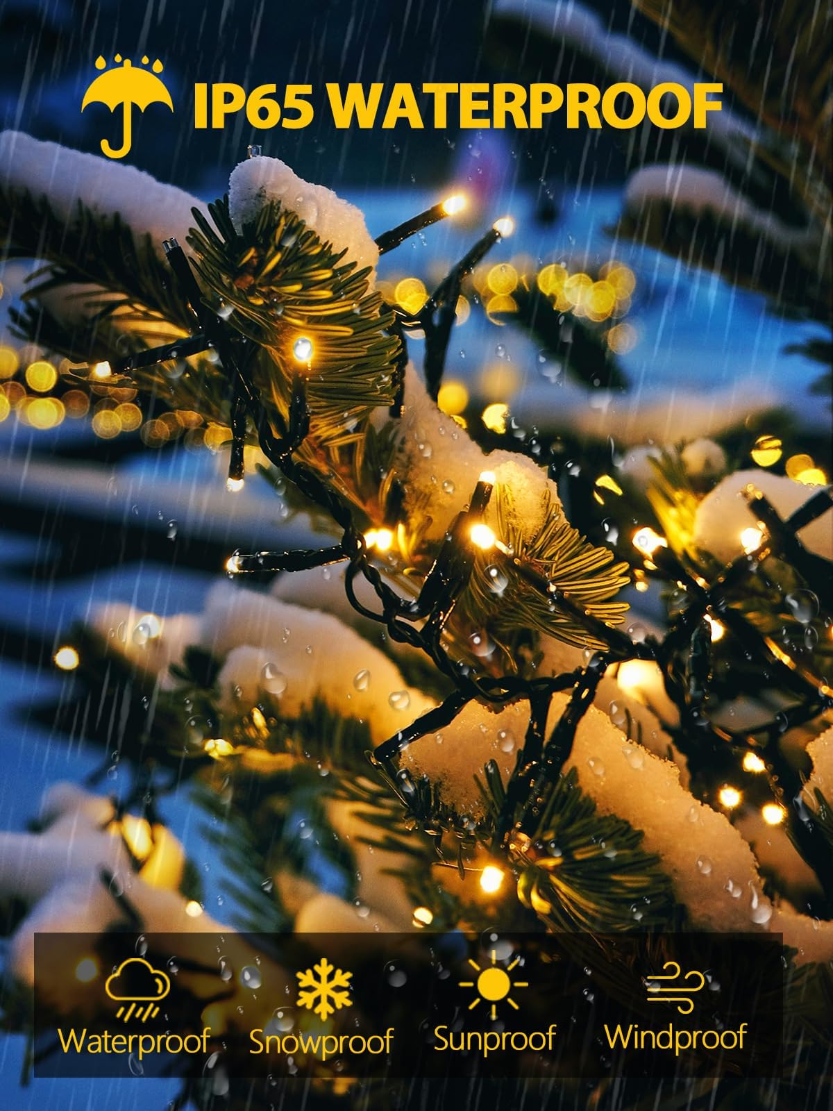 4 Pack Total 800 Led Solar Christmas Lights Outdoor  Solar String Lights For Outside With 8 Modes  Waterproof Green Wire Solar Powered Tree Light For Xmas Party Yard Garden Decorations (Warm White)
