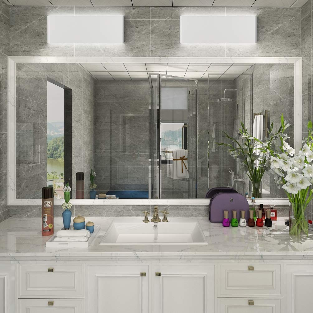 Aipsun 15.75in LED Vanity Light Fixture - Matte White, Up and Down, 5000K White Light