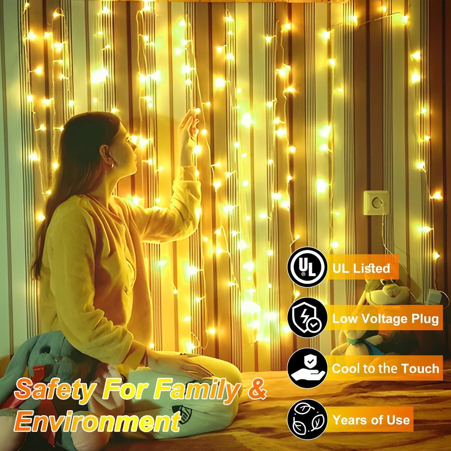 1500 Led 470Ft Christmas String Lights  12 Modes And Timer Memory Dimmable  Plug In Outdoor Waterproof Clear Wire Twinkle Fairy Light For For Xmas Yard Tree Wedding Party Outside Decor (Warm White)