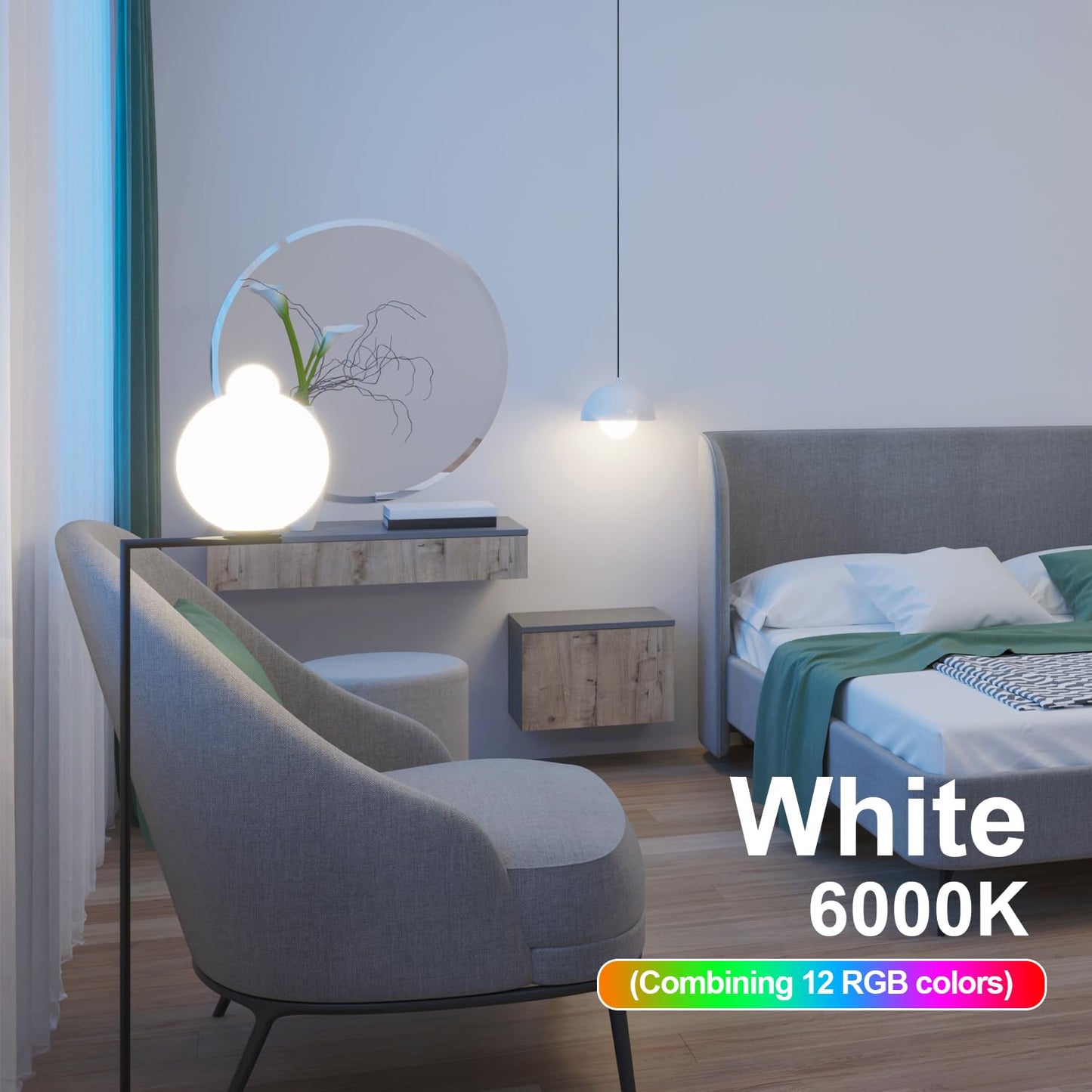 Xrise E12 Led Bulb 2.5W Dimmable Rgb+White Color Changing With Remote Control Equivalent 25W Halogen E12 Base Led Light Bulbs 6000K 250Lm  No Flicker 8 Pack