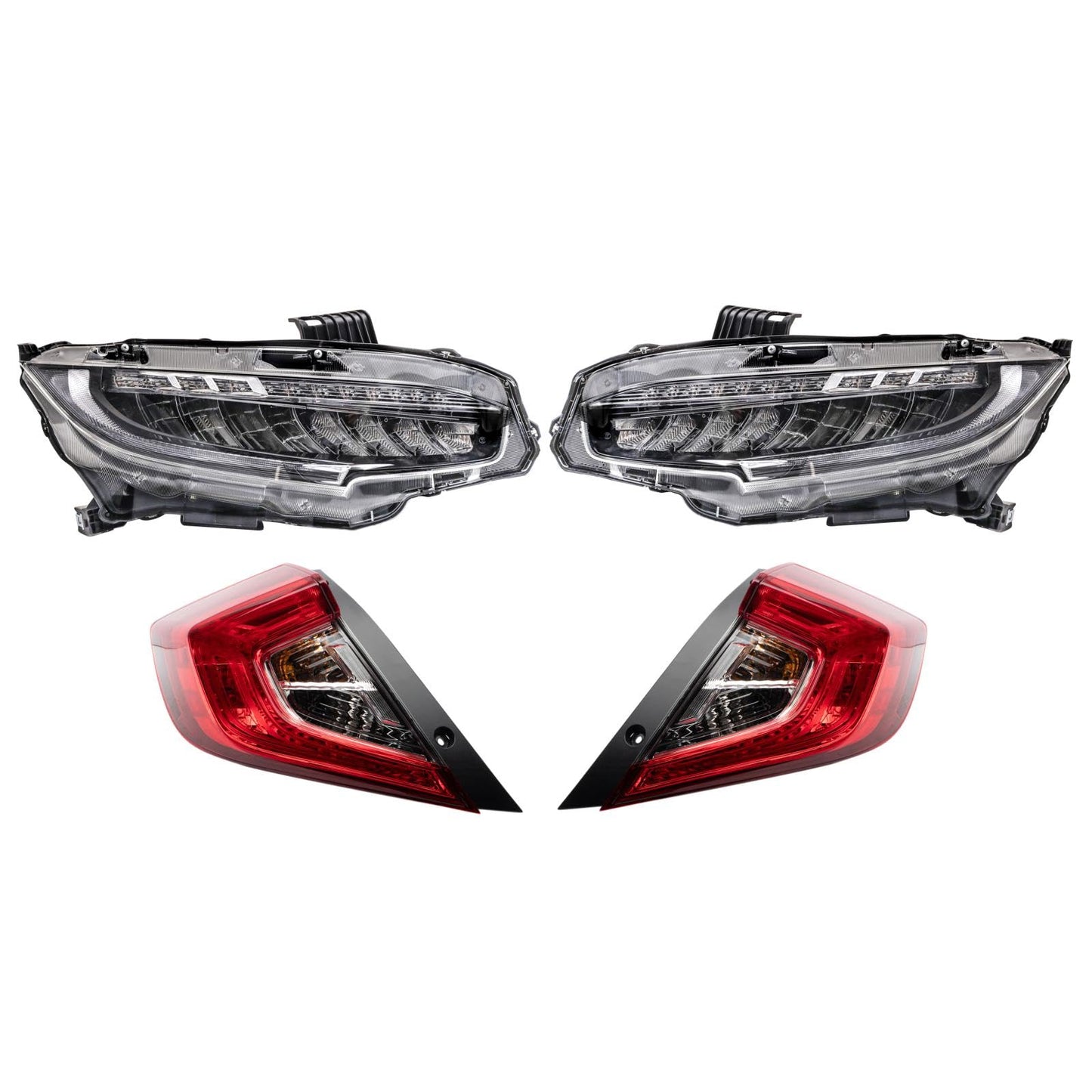 Trq Lighting Kit Ho2502176 Ho2503176 Ho2804110 Ho2805110 Compatible With 2016-2019 Honda Civic