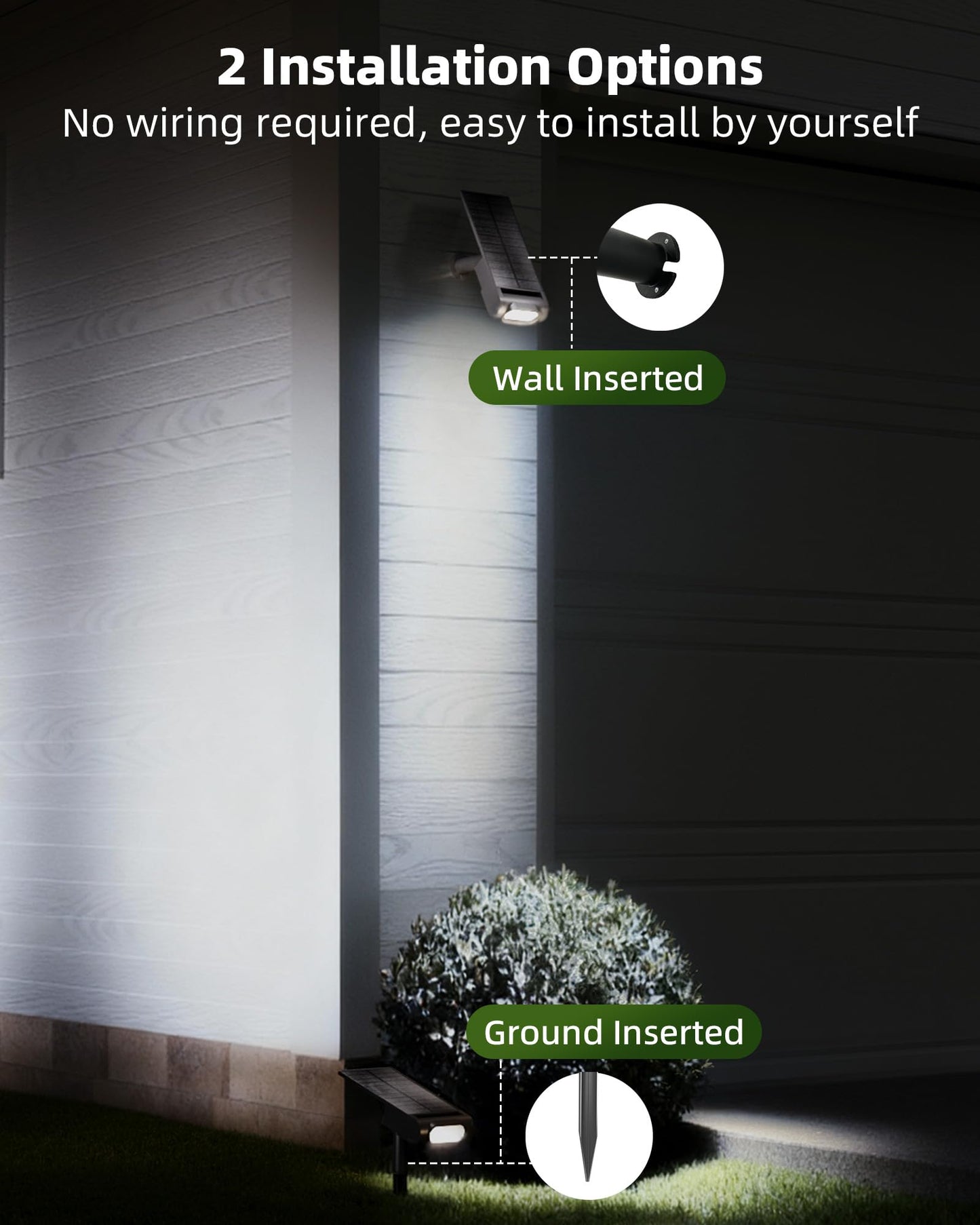 Ezvalo Solar Spot Lights Outdoor Waterproof Ip67  3 Lighting Modes Landscape Spotlights  Efficient King-Size Leds  Solar Powered For Garden Yard Pathway (6Pack  Cool White)