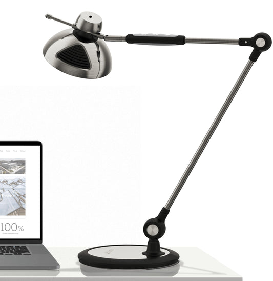 OTUS LED Desk Lamp, Gesture Control, Adjustable Swing Arm, Large, Space Grey, Model DL-001